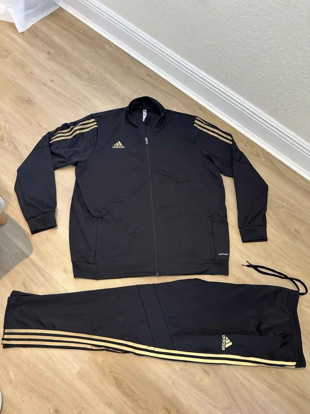 adidas Men's AEROREADY Tiro Wordmark Track Suit Jacket 2XL & Pant 3XL Read